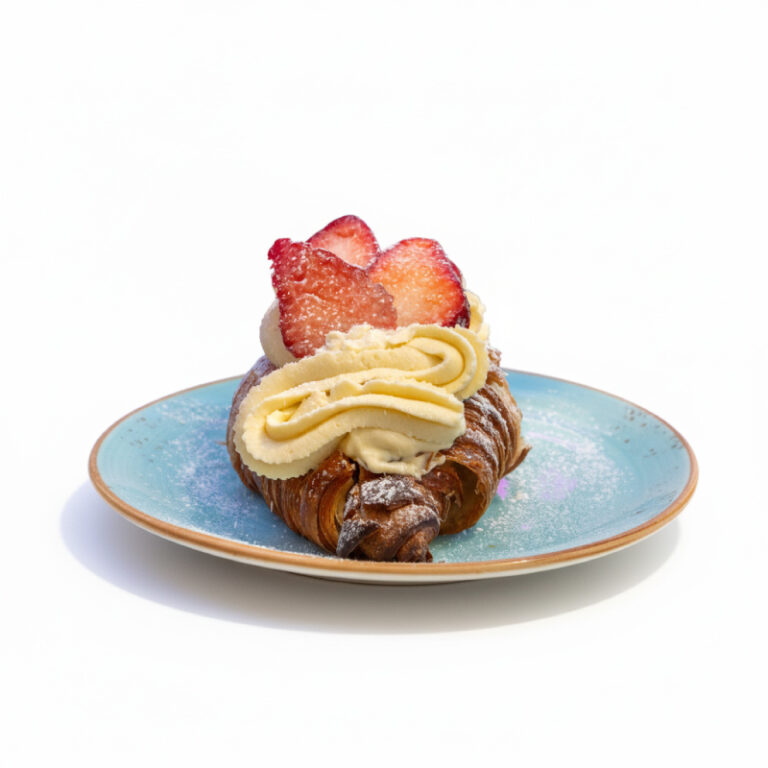Crema y frutilla